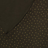 Green Gold Spot Jersey Midi Dress V Neck 3/4 Sleev