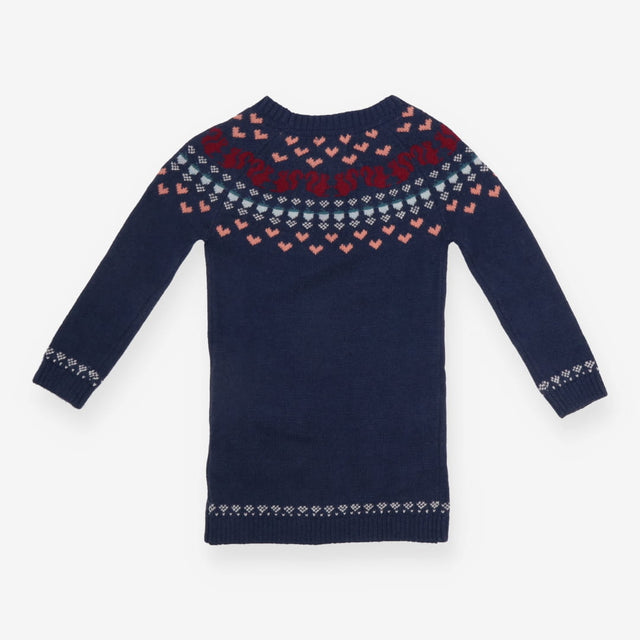 Navy fairisle knit dress squirrels