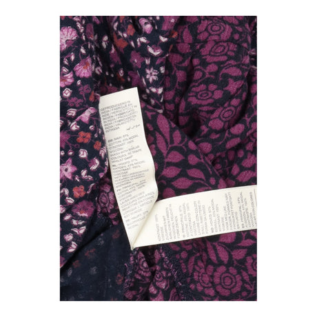 Plum Floral Long Sleeve V Neck Top