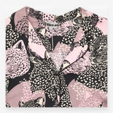 Oliver Bonas Pink Black Leopard Print Pyjama Set