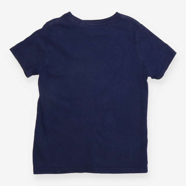 Navy t-shirt with camo crocodile