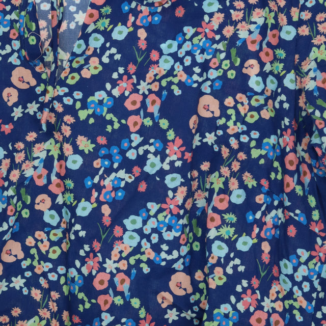 Navy Floral Midi Dress Long Sleeve Ditsy Print