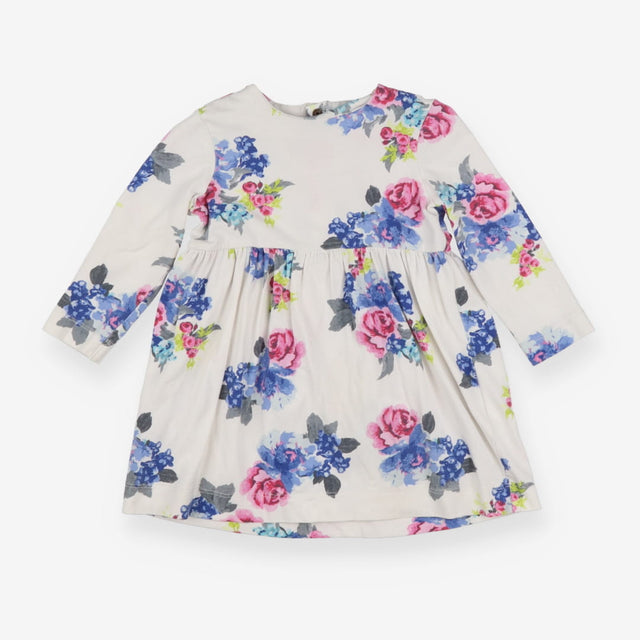 Dress long sleeve white floral