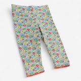 Leggings white multi coloured floral 