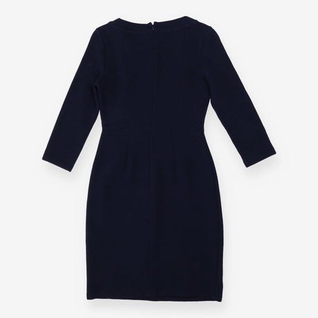 Dress navy ribbed
