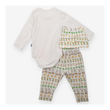 Outfit 3pc LS bodysuit leggings hat cat turnips