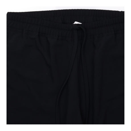Trousers Black Drawstring Elastic Waist Tapered Le
