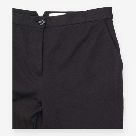 Black Stretch Cotton Blend Smart Tailored Slim Leg