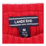 Lands End Red Cable Knit jumper