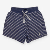 Jersey Short Blue and White Strip with White Draws