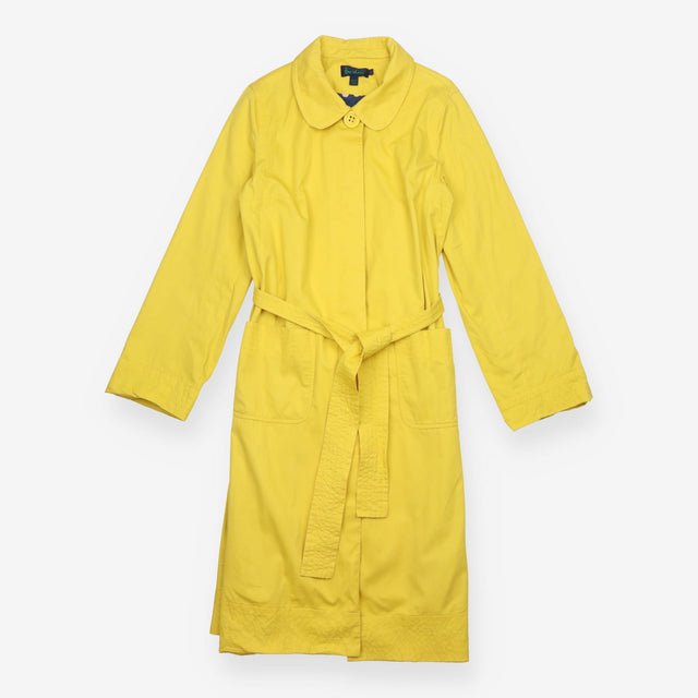 Mac Coat Cotton Belted Polka Dot Lining Yellow