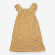 Dress yellow and white striped