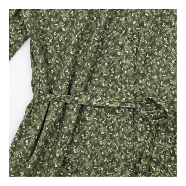 Olive Green Cotton Viscose Floral Long Sleeve Belt