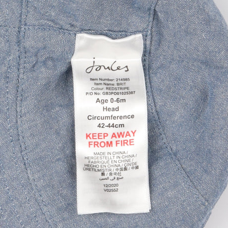 Reversible Sunhat Chambray and Red Stripe