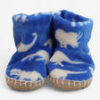 Slippers Blue with White Dinosaurs Size 8-10