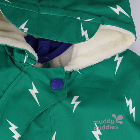 3 in 1 Waterproof Scampsuit Green Lightning Bolts