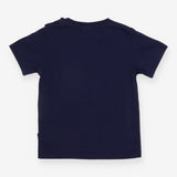 Tee navy blue SS shoulder poppers
