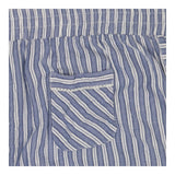 Pyjama Bottoms Cuffed Blue and White Stripe