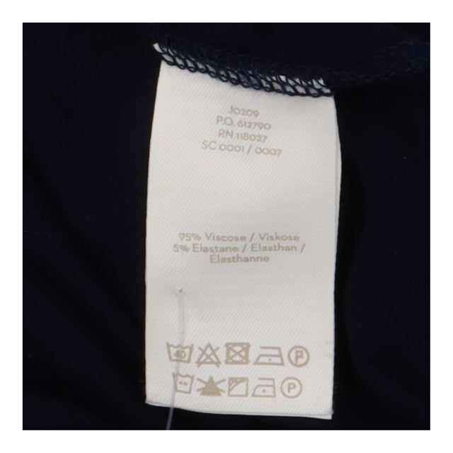 Jumpsuit Short Sleeve Wrap Front Tie Waist Navy