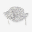 White floral sunhat with strap