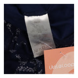Mini Skirt Navy Abstract Bird Print