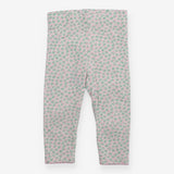 Leggings white pink green flowers