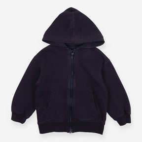 Dark navy basic zip up hoodie