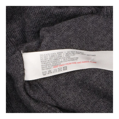 Jumper Charcoal Grey Wool Cashmere Blend Crew Neck