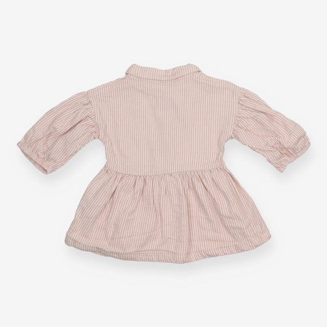 Pink Striped Denim Dress