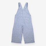 Dungarees Chambray Blue Pure Linen Cropped