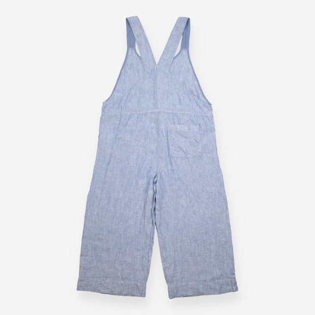 Dungarees Chambray Blue Pure Linen Cropped