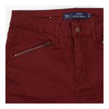 Biker Super Skinny Jeans Burgundy Berry