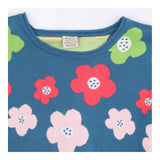 Jumper Blue Floral Knit Organic Cotton Long Sleeve