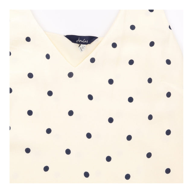 Kyra Polka Dot Cami Top Cream Black Spot