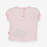 T-shirt Pink and White Stripe - Buttons on back