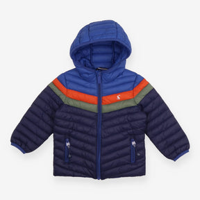 Coat Padded Blue, Orange and Green Block