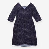 Navy Polka Dot 3/4 Sleeve Maternity Dress