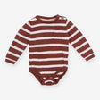 Brown Striped Knit Bodysuit