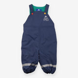 Blue fleece lined waterproof dungarees