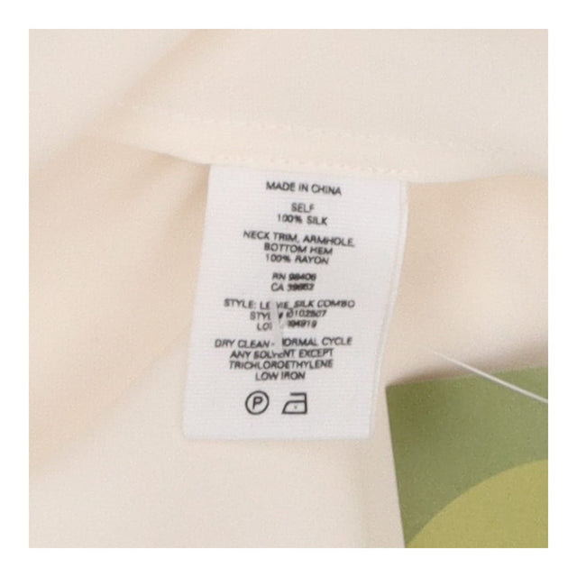 Theory Ivory 100% Silk Shell Top Luxury Sleeveless
