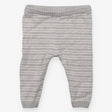 Knit Joggers Grey and White Stripe