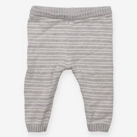 Knit Joggers Grey and White Stripe