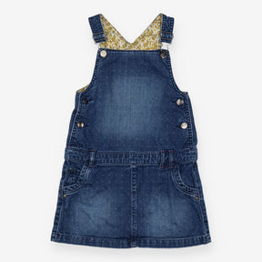 Pinafore denim white speck
