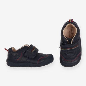 Trainers navy colourful stitching