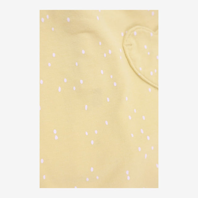 T-shirt Yellow and Peach Frill Sleeve with Heart P