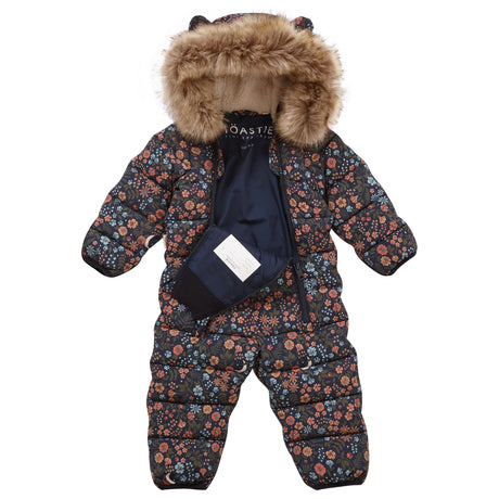 Quilted Fur Snowsuit - Floral night Scape 2.5 tog