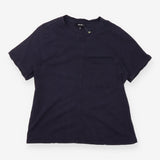 Short Sleeve Top Washed Navy Patch Pocket