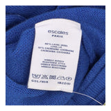 Blue 90% Wool 10% Cashmere Long Sleeve Boat Neck J