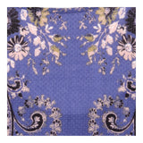 Mini Beach Dress Blue Floral Ruffle Hem