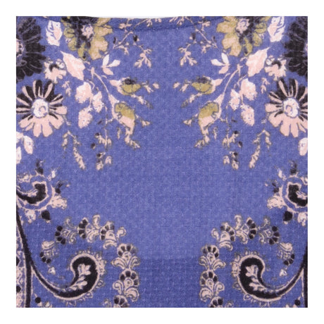 Mini Beach Dress Blue Floral Ruffle Hem